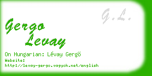 gergo levay business card